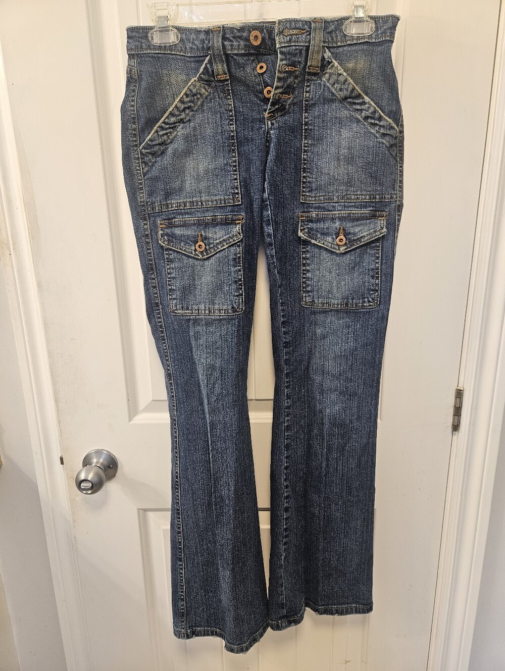 Parasuco Jeans. Vintage pre-owned. Women's Blue Wide-Leg Denim Jeans.size 27